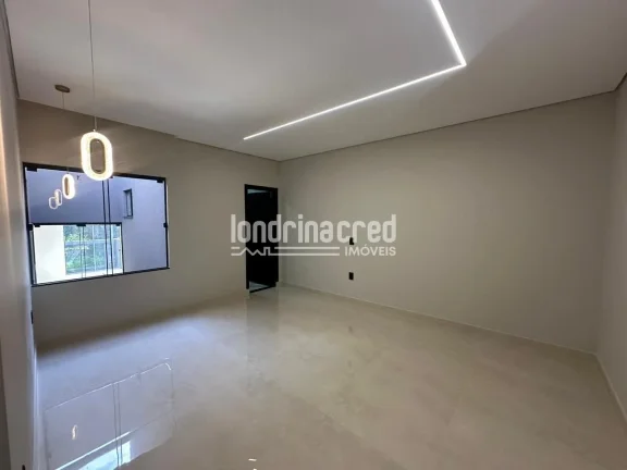 Imagem Excelente casa na Zona Sul de Londrina com 3 dormitórios, suíte, porcelanato, área gourmet com churrasqueira e duas vagas de garagem