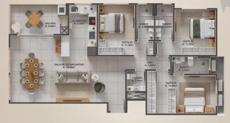 Imagem Seven - Apartamento à venda no bairro Perequê - Porto Belo/SC