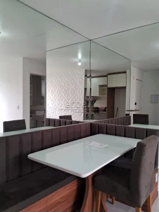 Imagem Apartamento com 43m², 02 dormitórios, sala, banheiro, área de serviços e uma vaga de garagem. Ch...