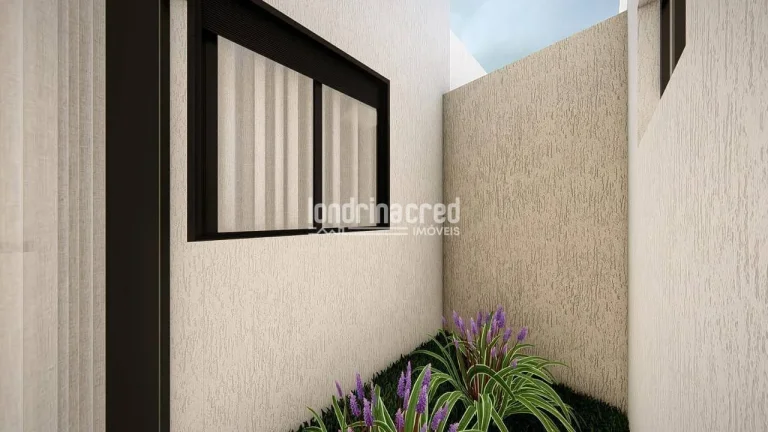Imagem Casa térrea em construção no Condomínio Morada das Flores – Cambé/PR, 3 dormitórios (1 suíte), 2 banheiros, 1 vaga de garagem, acabamento moderno