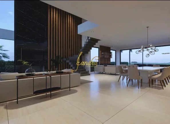 Imagem Sobrado Beira Lago, mobiliado e decorado com 05 suítes sacada/piscina
