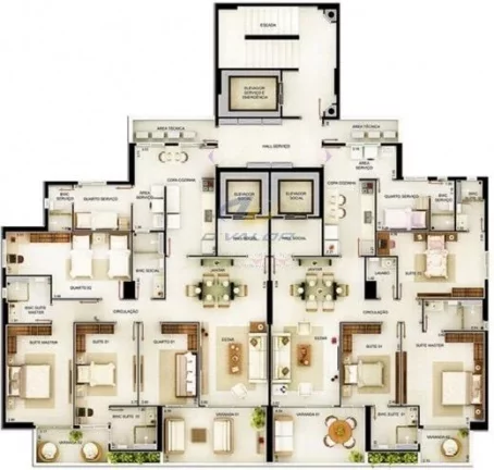 Imagem Vendo aptos de alto padrão no altiplano nobre, com 165m2/177m2, varanda, 4 quartos s/ 2 suites + dce