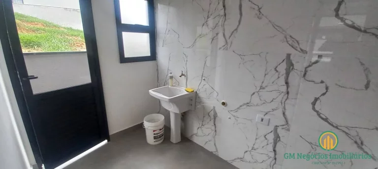 Imagem Casa nova, térrea com 3 suítes, estilo moderno com piscina em condomínio