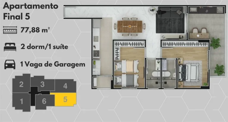 Imagem APARTAMENTO COM 77.88 m² - MIRIM - PRAIA GRANDE SP