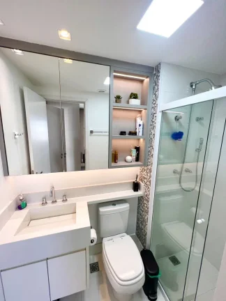 Imagem Apartamento 79M², 2Q, 2 Suítes, 3 Banheiros, 2 Vagas, 1 Lavabo, Varanda, Academia, Churrasqueira, Piscina, Sauna, Salão de Festas e Jogos, Quadra.