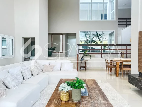 Imagem Casa de campo moderna, acabamento de alto nível, 5 suítes e vista para o lago à venda no Residencial Fazenda Alvorada em Porto Feliz