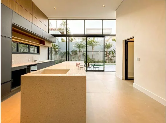 Imagem Casa moderna com 3 suítes e escritório a venda, por R$ 3.190.000 - Condomínio Alto Padrão - Indaiatuba/SP