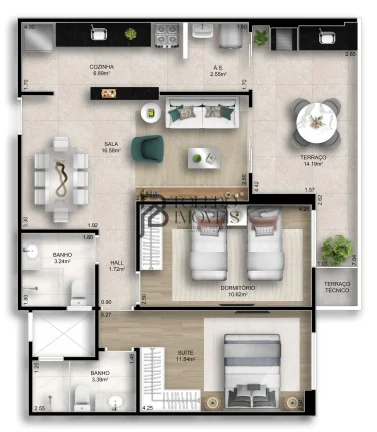Imagem Lançamento 12/2027: Apartamento a 300m do Mar com 2 Dormitórios e Lazer de Clube!