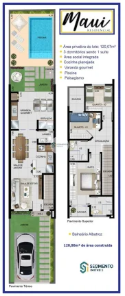 Imagem Sobrado à venda em Matinhos, com 3 quartos, 120,00m2