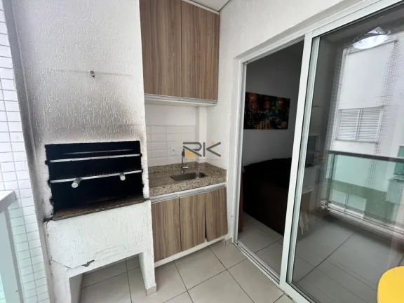 Imagem APARTAMENTO PRAIA GRANDE com 2 dormitórios sendo 1 suíte,1 vaga de garagem,varanda gourmet com churrasqueira,sala 2 ambientes