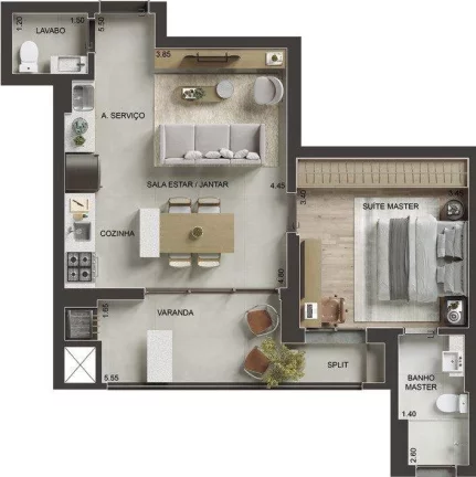 Imagem Auth - Apartamento à venda no bairro Centro Cívico - Curitiba/PR