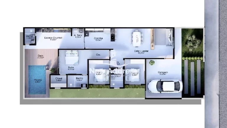Imagem Casa Linear 3 Quartos - Conforto e Modernidade em Vale Encantado, Vila Velha!