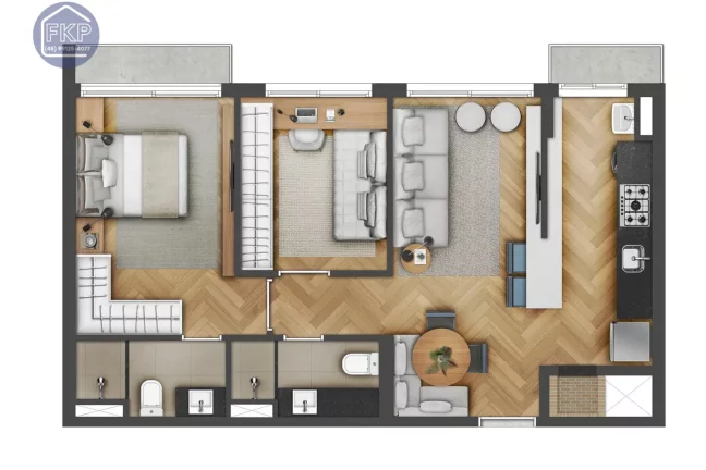 Imagem Apartamento 2 dormitórios!