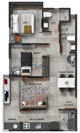 Imagem Apto - 3 Quartos - 1 Suíte - 82,68 m² - Camboinha, Cabedelo/PB