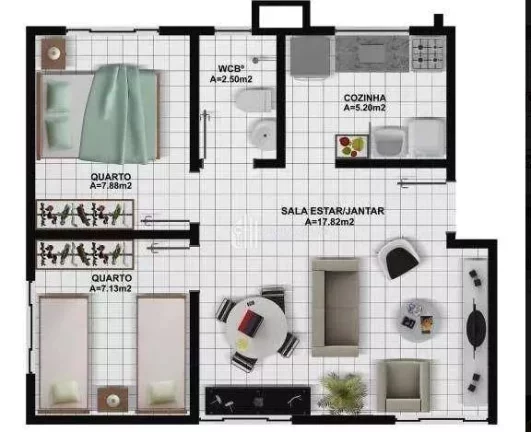 Imagem Apartamento com 2 dormitórios à venda por R$ 150.000,00 - Condomínio LENITA FERREIRA - Verdecap - Teresina/PI
