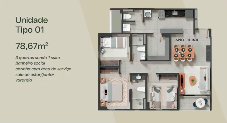 Imagem Apartamento à venda no bairro Jardim Cidade Universitária - João Pessoa/PB