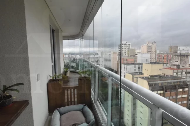Imagem Apartamentos com terraço gourmet com piso em madeira de demiloção, living para 03 ambientes, 03 s...
