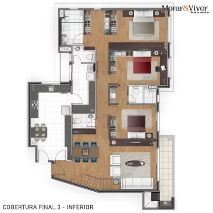 Imagem Apartamento para Venda em Curitiba, Juvevê, 3 dormitórios, 3 suítes, 4 banheiros, 3 vagas