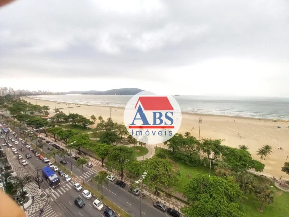 Imagem Apartamento com 3 dormitórios à venda, 167 m² por R$ 950.000 - Gonzaga - Santos/SP Vista magnifica da orla de Santos