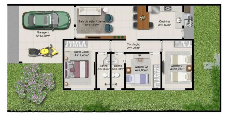 Imagem Casa De 3/4 2 Suite 104 M² Em Condominio A 11 Min Do Flamboyant , Financiamento Direto