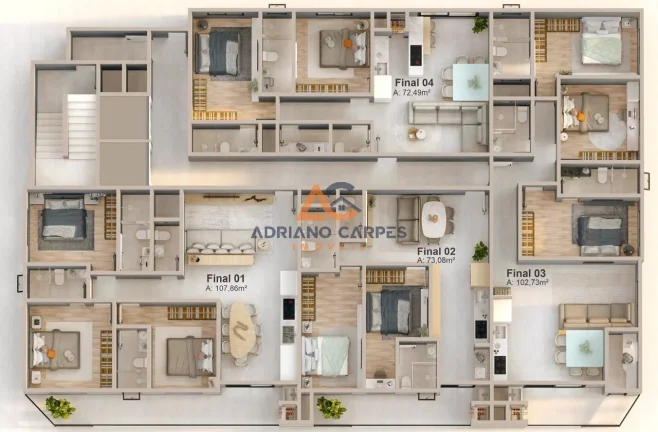 Imagem Apartamento na praia de Gravatá com 2 suítes e parcelamento direto com a construtora em 120 x a venda com Adriano Carpes Imóveis