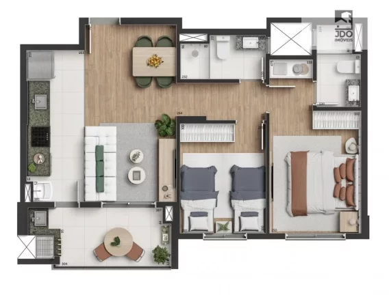 Imagem Apartamento a Venda no bairro Campo Comprido - Curitiba, PR