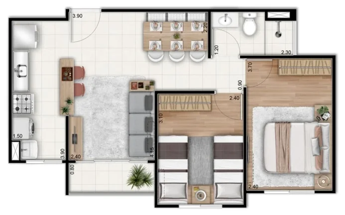 Imagem APARTAMENTO RESIDENCIAL em Rio de Janeiro - RJ, Taquara