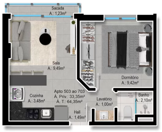 Imagem Apartamento à venda no bairro Farroupilha - Porto Alegre/RS