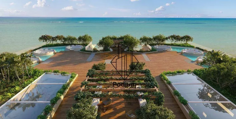 Imagem Apartamentos com varanda / sacada em Condomínio Club a beira mar da praia de Cabo Branco - AP2851