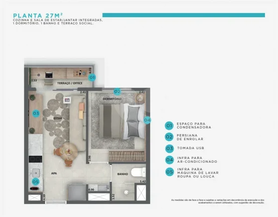 Imagem Apartamento à venda com 1 quarto no condomínio Pinheiros By Passarelli, São Paulo - SP