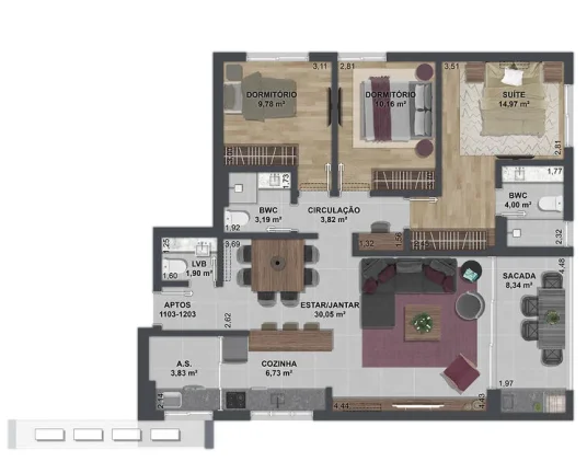 Imagem Apartamento 3 Dormitórios para venda em Florianópolis - SC