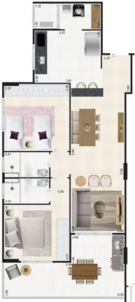 Imagem APARTAMENTO COM 84.13 m² - CENTRO - MONGAGUA SP