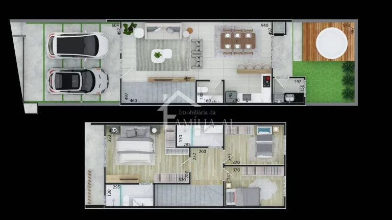Imagem Geminado Saguaçú com 119m²
