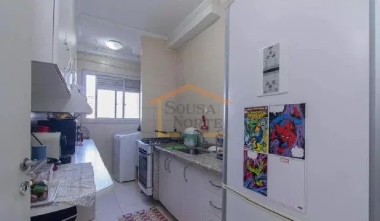 Imagem Apartamento com 64m², dispõe de 3 dormitórios, 1 banheiro, sala para dois ambientes com sacada, c...