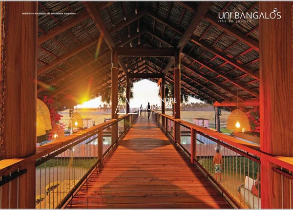 Imagem Uni Bangalôs, Ilha do Guajiru, Itarema-CE. Bangalôs pé na areia.