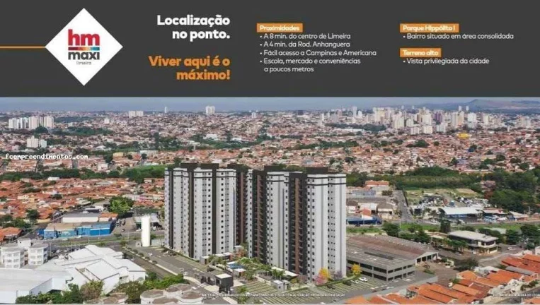 Imagem Apartamento para Venda em Limeira, Gleba Beatriz, 2 dormitórios, 1 banheiro, 1 vaga