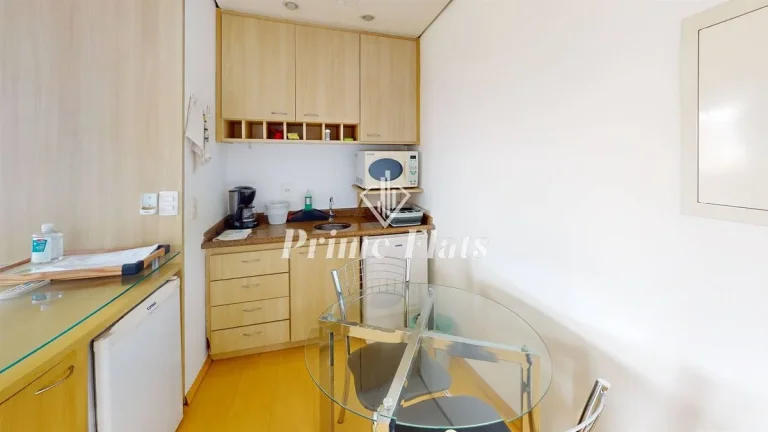 Imagem Flat disponível para locação no Quality Suites Oscar Freire em Pinheiros, com 32m², 1 dormitório e 1 vaga