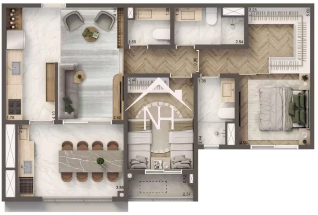 Imagem Apartamento de 71m no Brooklin c/ 2 dormitórios(1 suíte),terraço gourmet,1 vaga,brinquedoteca,piscinas,coworking,fitness,quadra de tenis,mini mercado