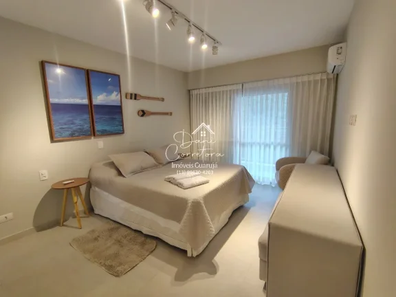 Imagem Apartamento atualizado e reformado com vista para o mar e lazer, 3 quartos com suíte e 2 vagas na Pitangueiras, Guarujá-SP - 165m² de área.