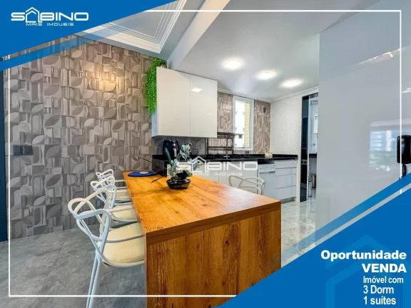 Imagem Apartamento Pé na Areia à venda, com 3 dormitórios sendo 1 suíte 104m² - na Riviera de São Lourenço