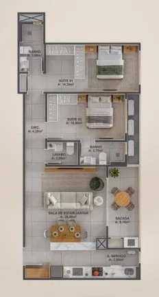 Imagem Seven - Apartamento à venda no bairro Perequê - Porto Belo/SC