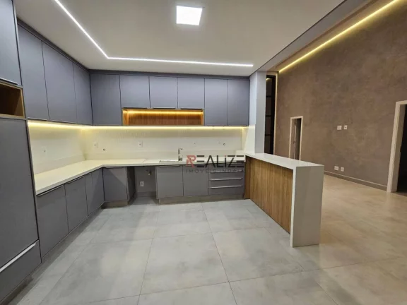 Imagem Casa moderna com escritório e 3 suítes à venda, 180 m² por R$ 1.620.000 - Condomínio Fechado - Indaiatuba/SP