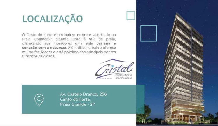 Imagem Apartamentos com 3 suítes FRENTE PARA O MAR no Canto do Forte - Praia Grande