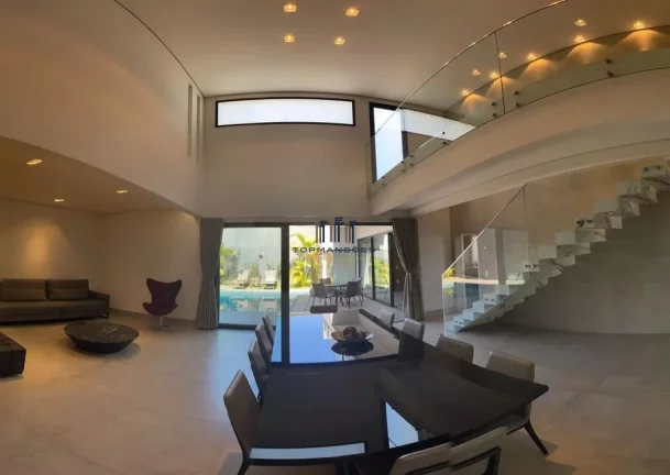 Imagem Excelente casa alto padrão mobiliada com piscina e spa, 3 suítes em Alphaville V