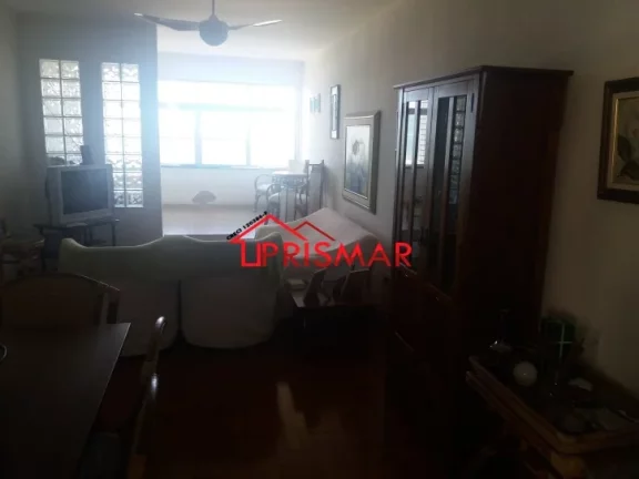 Imagem 2 dormitorios + dependencia de empregada, frente ao mar, pompéia 1 vaga