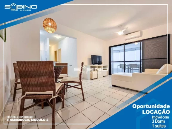 Imagem Apartamento para Locação temporada na Riviera, com 3 dormitórios 1 suítes, atende até 6 pessoas