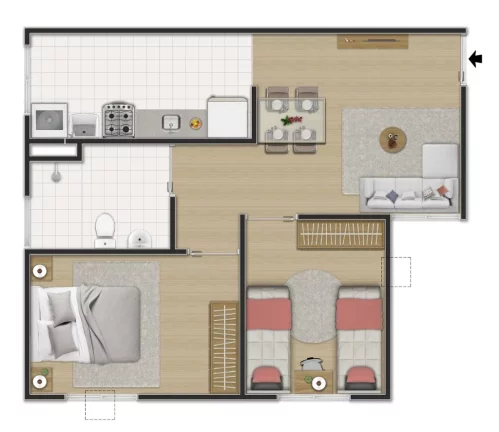 Imagem Vic Park Hungria - Fase 3 - Apartamento à venda no bairro Santa Cruz - Rio de Janeiro/RJ