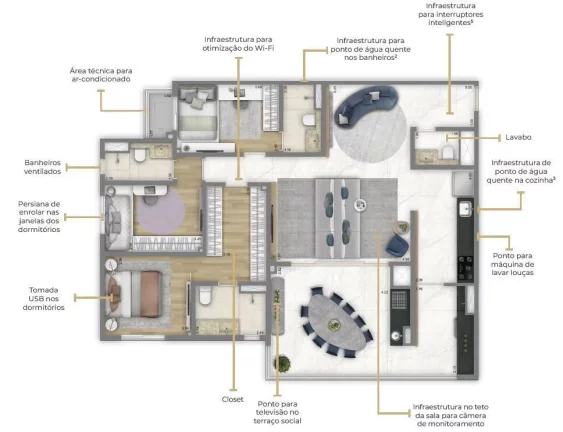 Imagem Living Grand Wish Jardim