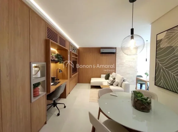 Imagem Apartamento moderno de 50m², com 1 dormitório (suíte), varanda gourmet com churrasqueira, sala de...