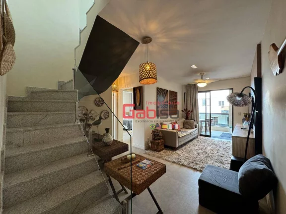 Imagem Cobertura mobiliada com 3 dormitórios à venda, 187 m² por R$ 2.100.000 - Centro - Cabo Frio/RJ
